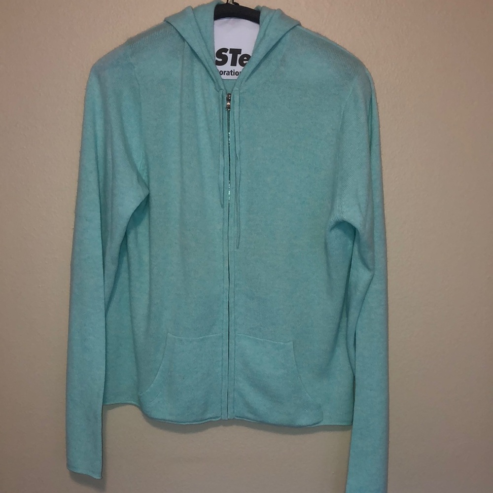 100% Cashmere Hooded Cardigan